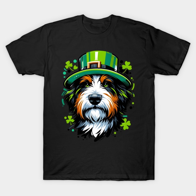 Mini Bernedoodle Celebrates St Patrick's Day T-Shirt by ArtRUs